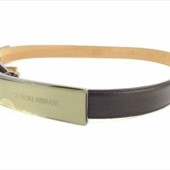 Giorgio Armani belt Brown leather Woman Authentic Used